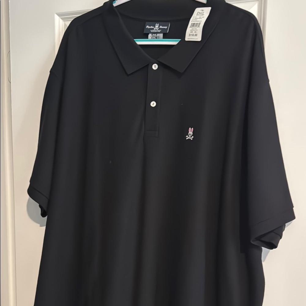 Psycho Bunny Black Polo Shirt for Men